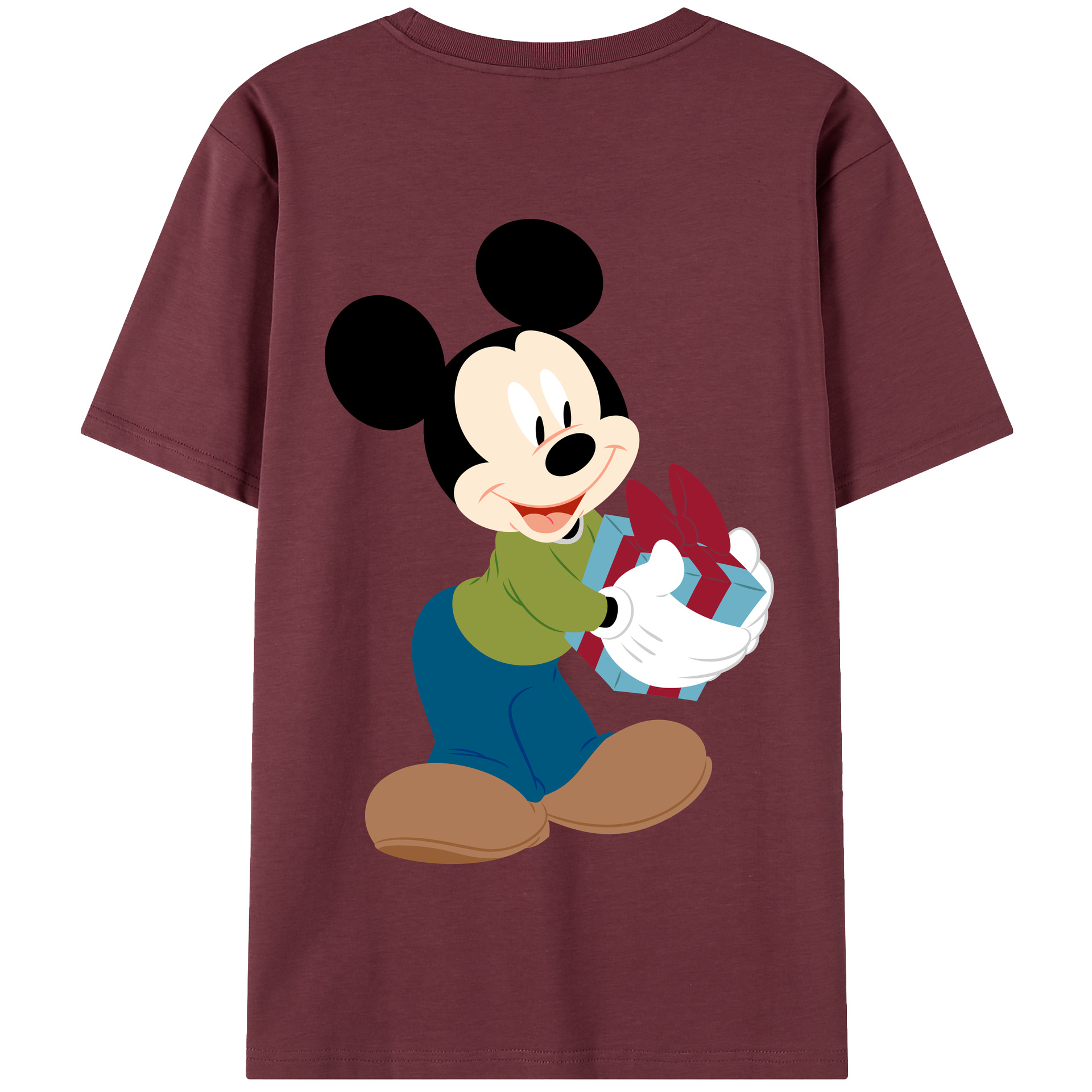 （画像用） ミッキーマウス Mickey Mouse 綿100％半袖Tシャツ（背面プリント）